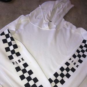 Victoria Secret PINK : White with Checkers Hoodie